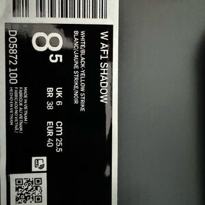 Nike Air Force 1 Shadow - White/Black/Yellow